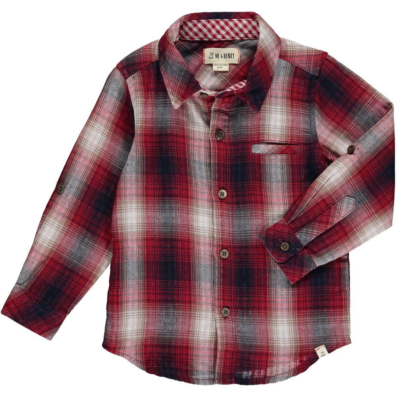 Red Atwood Plaid Button Up