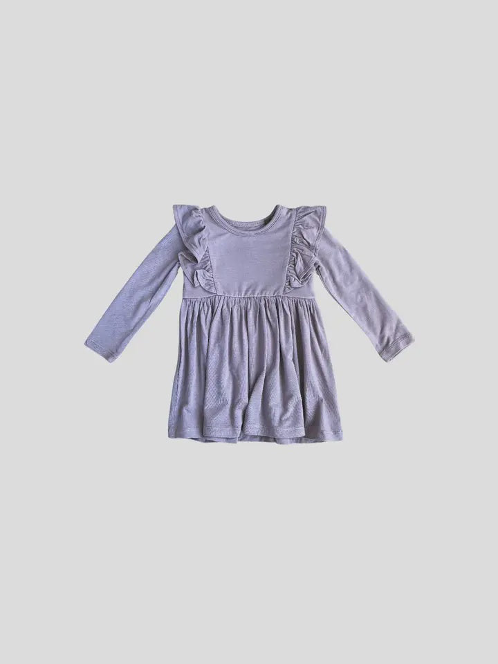 Lilac Violet Ruffle Dress