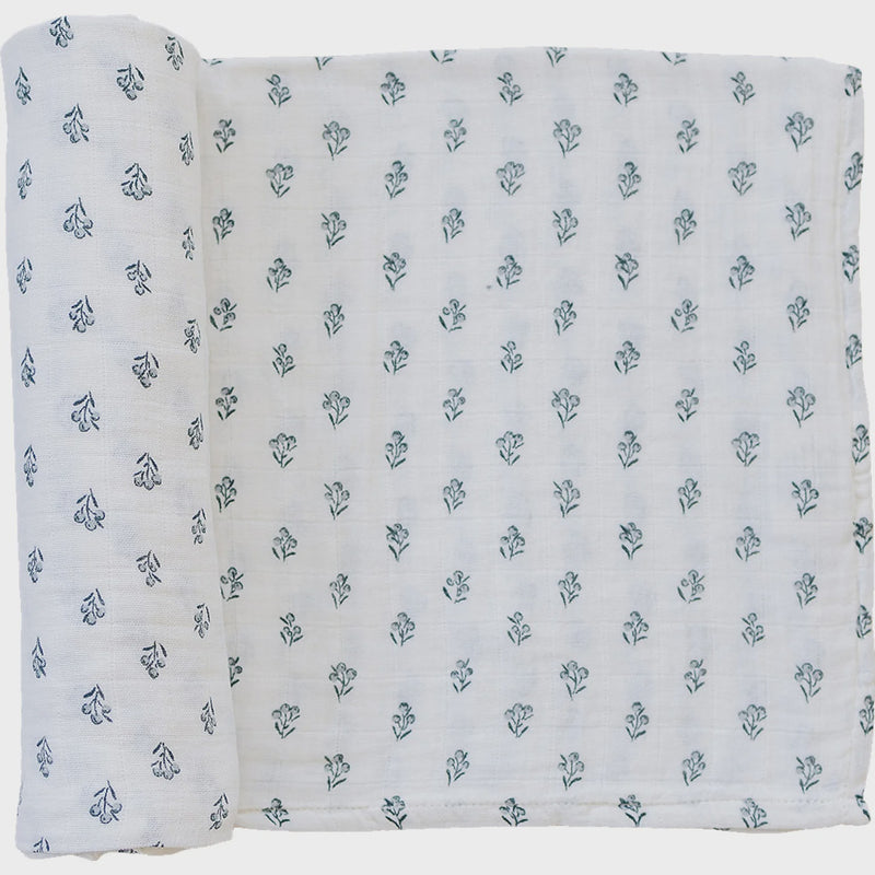 Cream Berry Muslin Swaddle