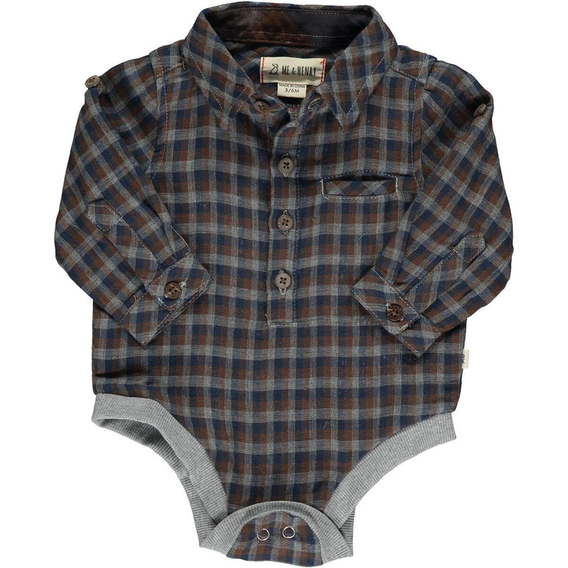 Jasper Woven Onesie Brwn/Gry