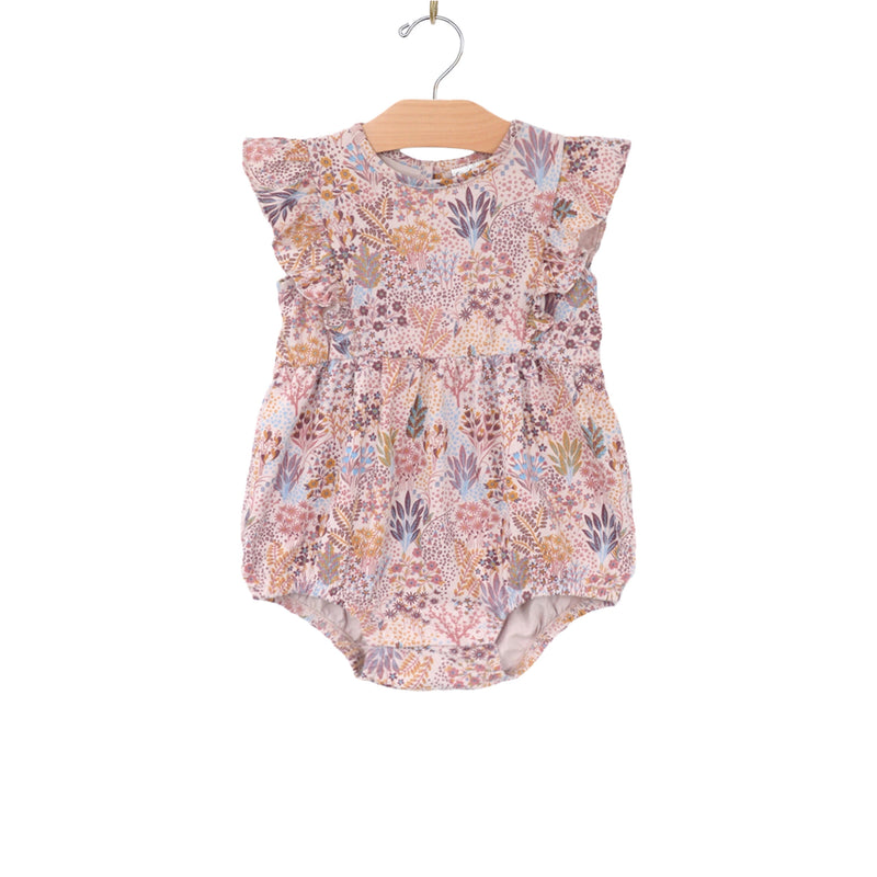 Lilac Garden Ruffle Romper