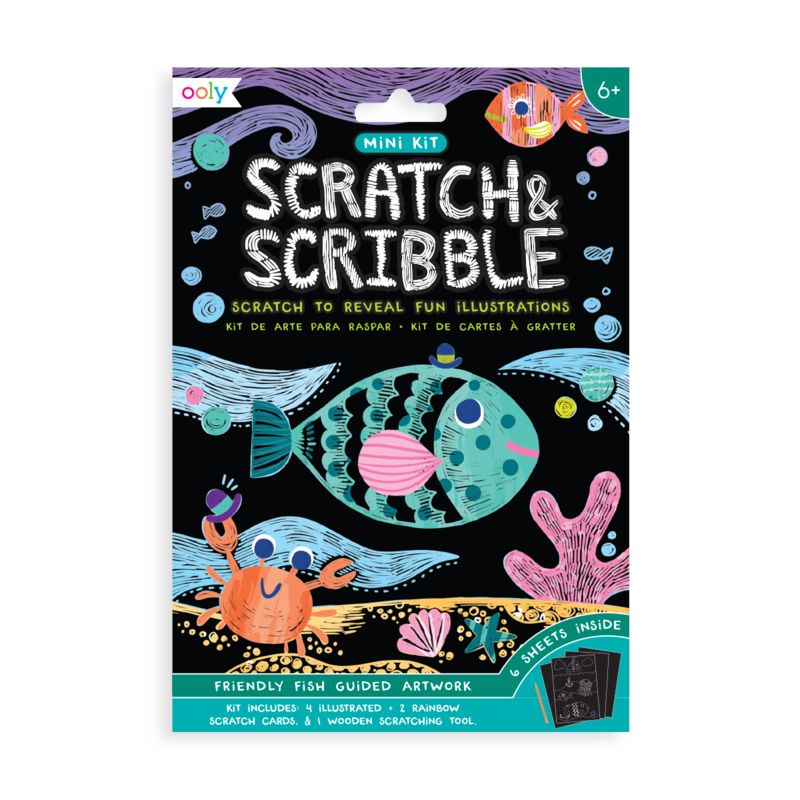 Scratch and Scribble Mini Art Kit in Friendly Fish