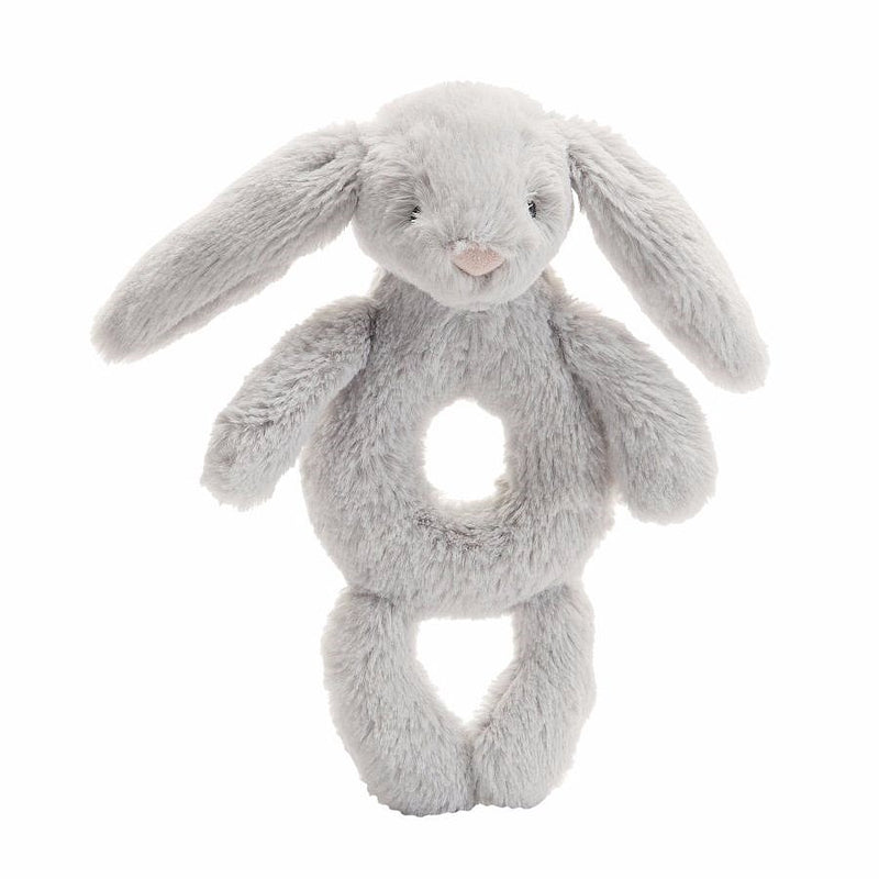 Jellycat Bashful Grey Bunny Ring Rattle