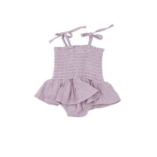 Lavender Smocked Bubble Skirt